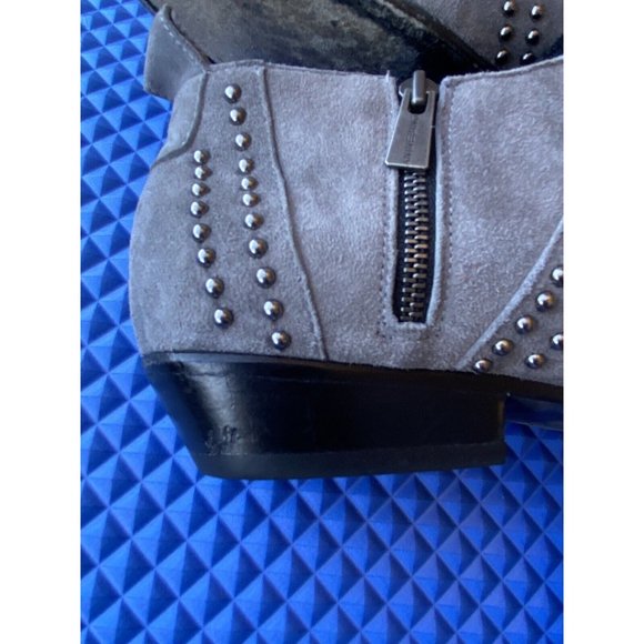 Anine Bing Low Charlie Gray Studded Suede Ankle Boot - Picture 9 of 12